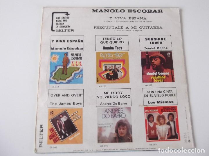 Discos de vinilo: MANOLO ESCOBAR - Y viva Espa&ntilde;a - Foto 2