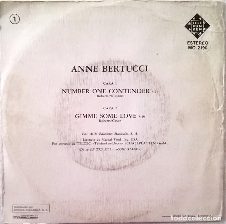Discos de vinilo: Anne Bertucci, Number One, Contender , MO 2190 - Foto 2