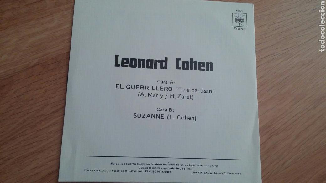Discos de vinilo: EL GUERRILLERO SUZANNE. Leonard Cohen - Foto 2