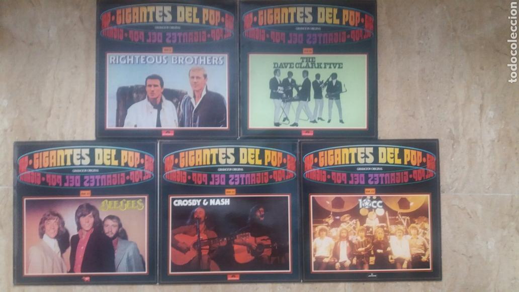 Discos de vinilo: GIGANTES DEL POP. 4 X LP.RIG6HTEOUS BROTHERS.THE DAVE CLARKE FIVE.BEE GEES.10CC.