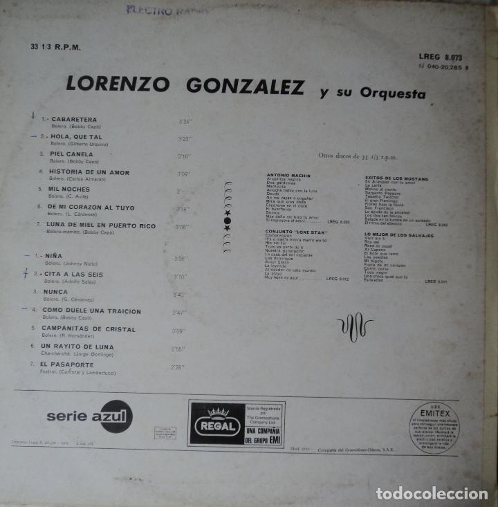 Discos de vinilo: Lorenzo Gonz&aacute;lez - Cabaretera - Edici&oacute;n de 1968 de Espa&ntilde;a - Foto 2