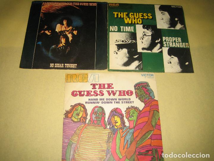 Discos de vinilo: THE GUEES WHO - LOTE DE TRES SINGLES