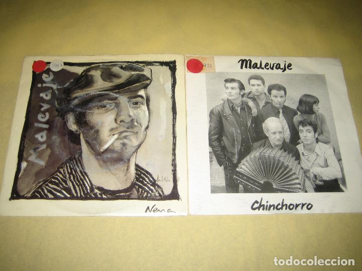 Discos de vinilo: MALEVAJE - LOTE DE DOS SINGLES - Foto 1