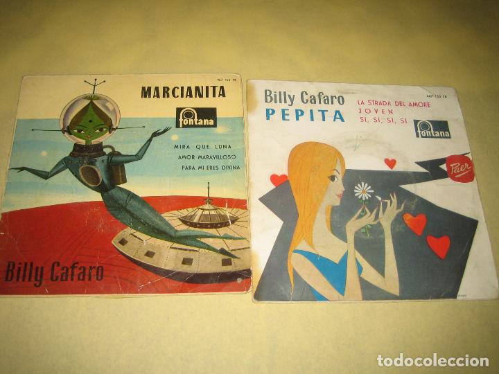 Discos de vinilo: BILLY CAFARO - LOTE DE DOS SINGLES - Foto 1