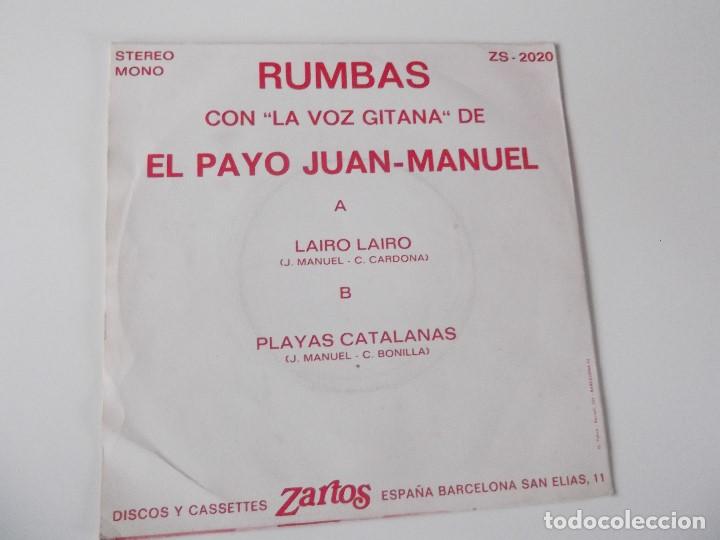 Discos de vinilo: EL PAYO JUAN MANUEL - Lairo lairo - Foto 2