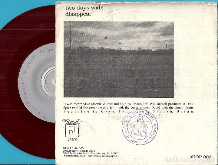 Discos de vinilo: BEATRICE BLINDED: TWO DAYS WIDE / DISSAPEAR - Foto 2