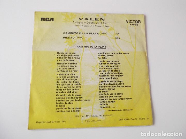 Discos de vinilo: VALEN - Caminito de la playa - Foto 2