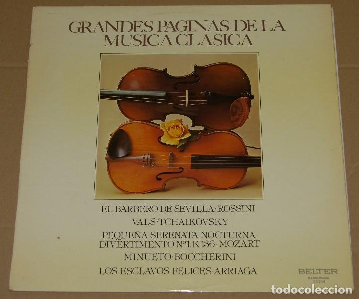 Disques de vinyle: GRANDES PAGINAS DE LA MUSICA CLASICA - LP 1979