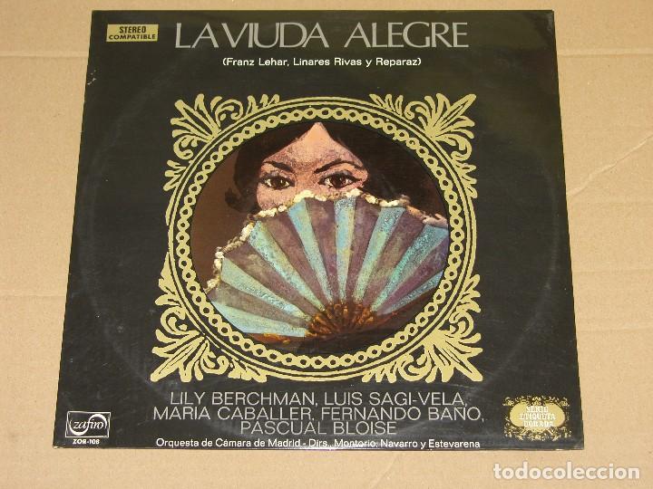 Discos de vinilo: LA VIUDA ALEGRE - LP ZAFIRO DE 1971 - Foto 1