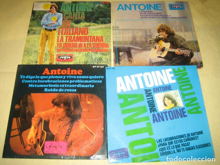 Discos de vinilo: ANTOINE - LOTE DE 4 SINGLES - ED. ESPA&Ntilde;OLA - Foto 1