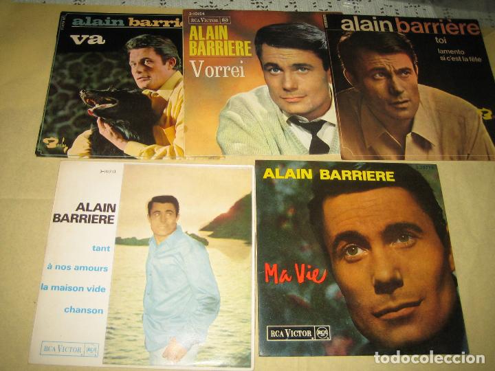 Discos de vinilo: ALAIN BARRIERE  - LOTE DE 5 SINGLES - ED. FRANCESA - Foto 1