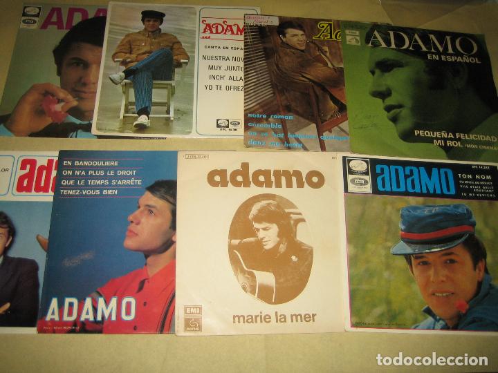 Discos de vinilo: ADAMO - LOTE DE 8 SINGLES - Foto 1