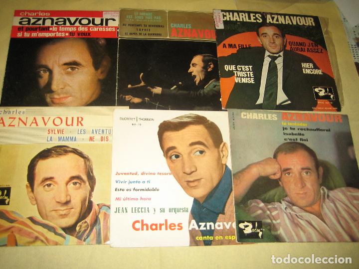 Discos de vinilo: CHARLES AZNAVOUR  - LOTE DE 12 SINGLES - - Foto 1