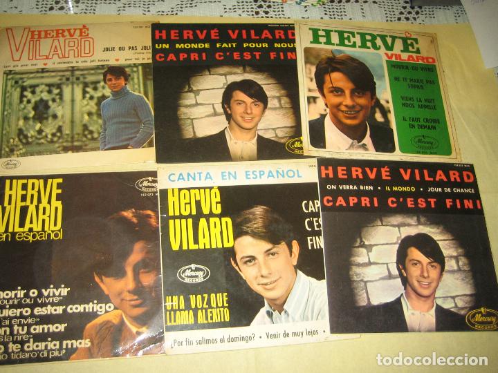 Discos de vinilo: HERVE VILARD  - LOTE DE 6 SINGLES - - Foto 1