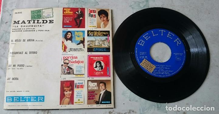 Discos de vinilo: Matilde La Galleguita: Ay mi perro + 3 (Belter 1962) - Foto 2