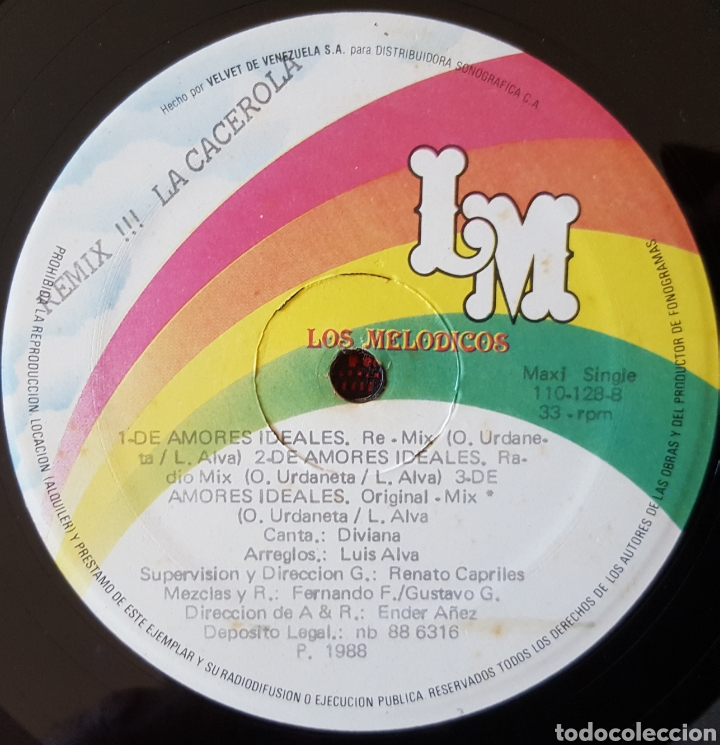 Discos de vinilo: LOS MEL&Oacute;DICOS La Cacerola REMIXES MAXI SINGLE - Foto 4