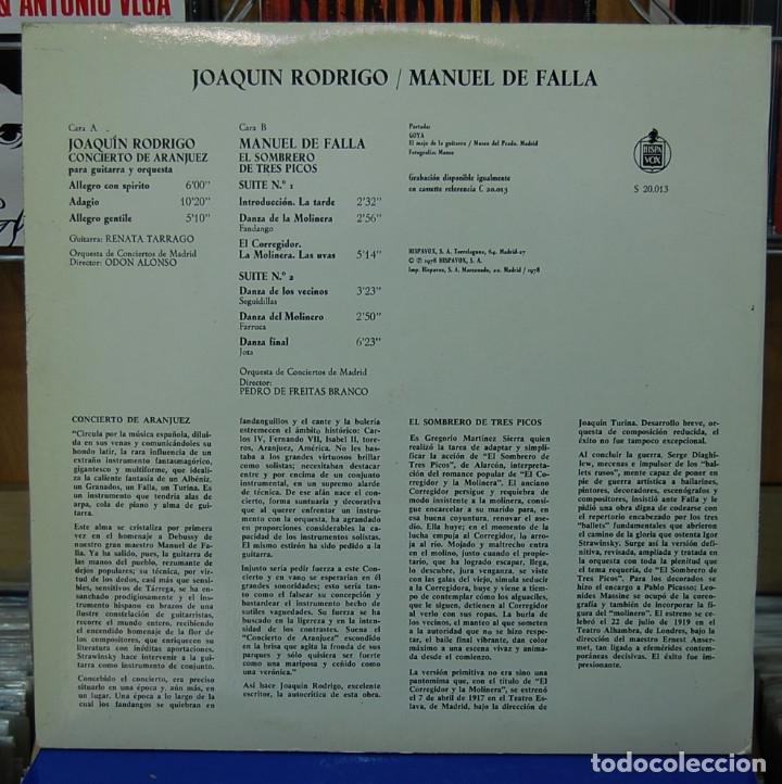 Discos de vinilo: Joaquin Rodrigo / Manuel de Falla. Hsxpavox 1978. LP - Foto 2