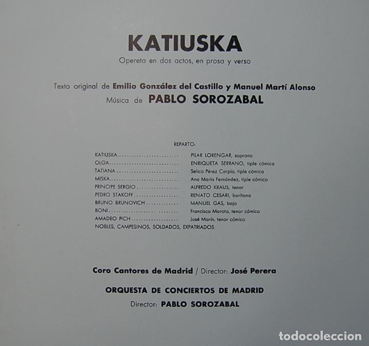 Discos de vinilo: Katiuska. Pablo Sorozabal. LP - Foto 2