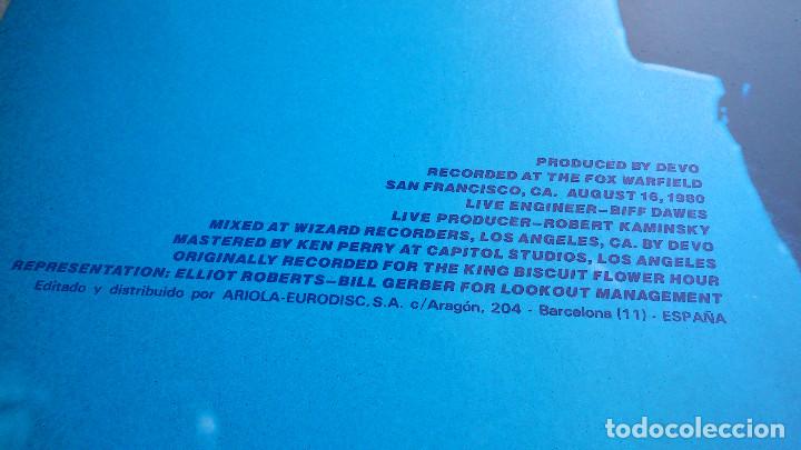 Discos de vinilo: DEVO - LIVE - LP - 1982 - ARIOLA - Foto 8