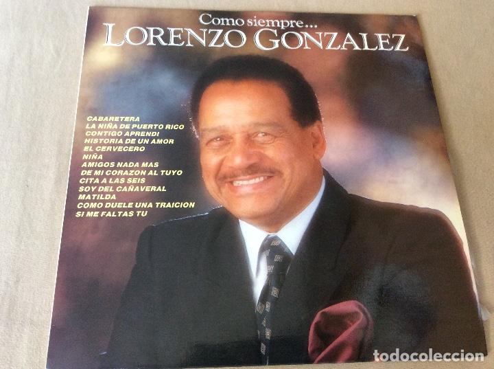 Discos de vinilo: LORENZO GONZ&Aacute;LEZ. COMO SIEMPRE.... PERFIL 1990 - Foto 1