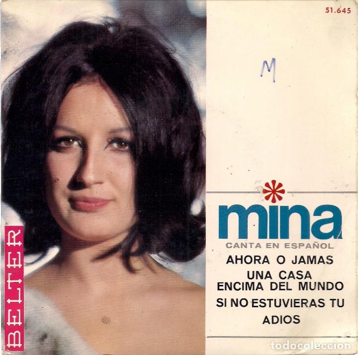 Discos de vinilo: MINA : Ahora o jam&aacute;s + 3. (Belter, 1966) - Foto 1