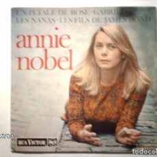 Discos de vinilo: ANNIE NOBEL - LES NANAS + GABRIEL + LES FILS DE JAMES BOND + UN PETALE ROSE 