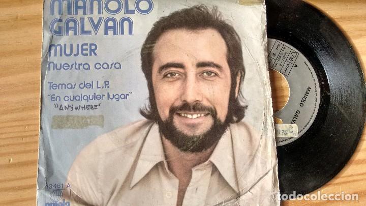 Discos de vinilo: SINGLE (VINILO) DE MANOLO GALVAN A&Ntilde;OS 70 - Foto 1