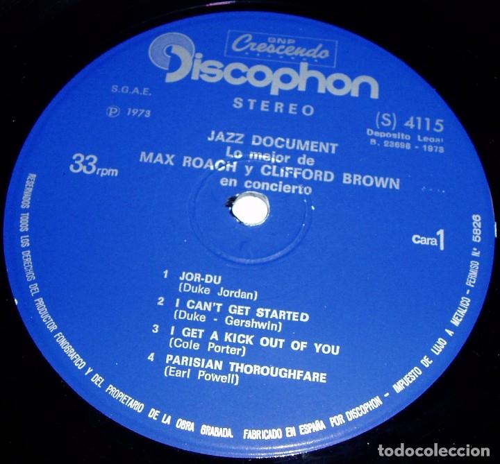 Discos de vinilo: Jazz LP 1973.Lo Mejor De Max Roach De Clifford Brown-C - Foto 3