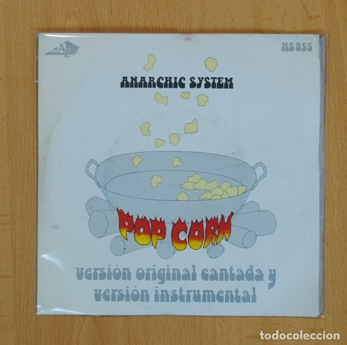 Discos de vinilo: ANARCHIC SYSTEM - POP CORN - SINGLE - Foto 1