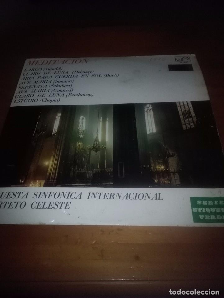 Discos de vinilo: MEDITACI&Oacute;N. ORQUESTA SINFONICA INTERNACIONAL CUARTETO CELESTE. C12V - Foto 1