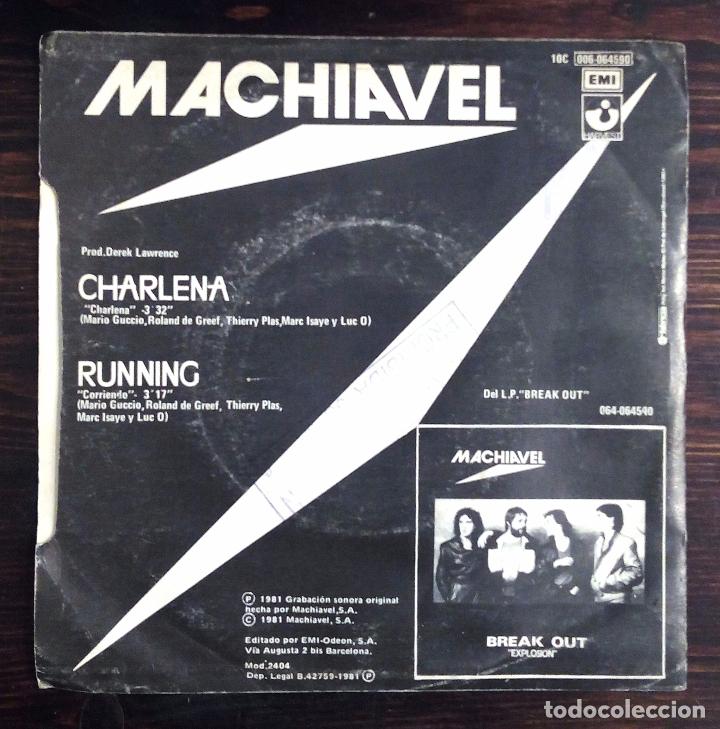 Discos de vinilo: SINGLE MACHIAVEL - CHARLENA - EMI-ODEON 1981. - Foto 2