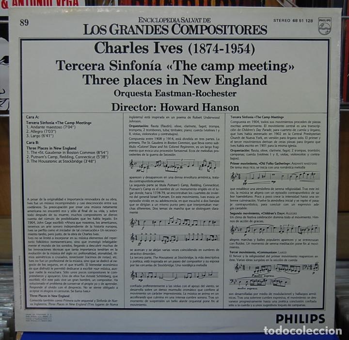 Discos de vinilo: Charles Ives. Philips 1982 -- LP - Foto 2