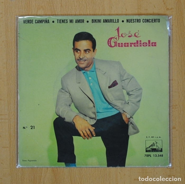Discos de vinilo: JOSE GUARDIOLA - VERDE CAMPI&Ntilde;A + 3 - EP - Foto 1