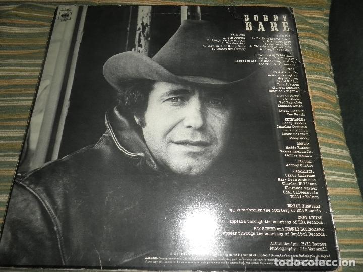 Discos de vinilo: BOBBY BARE - BARE LP - ORIGINAL INGLES - CBS RECORDS 1978 - STEREO - - Foto 9