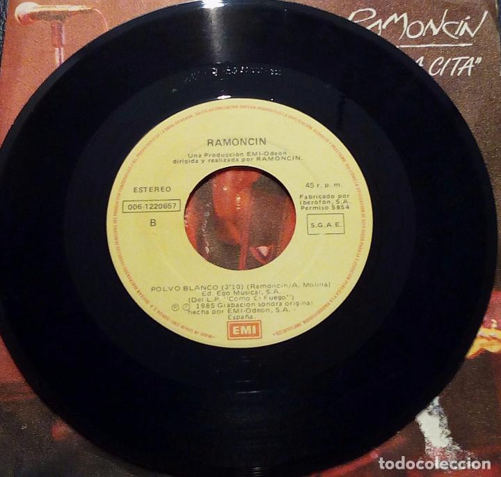 Discos de vinilo: SINGLE RAMONC&Iacute;N - LA CITA - EMI 1985. - Foto 4