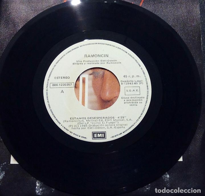 Discos de vinilo: SINGLE RAMONC&Iacute;N - ESTAMOS DESESPERADOS - EMI 1985. - Foto 3