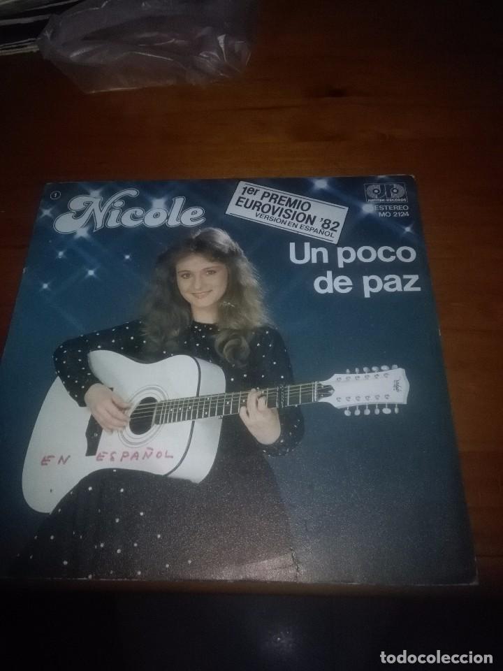 Discos de vinilo: NICOLE. UN POCO DE PAZ. VERSION EN ESPA&Ntilde;OL. MB2 - Foto 1