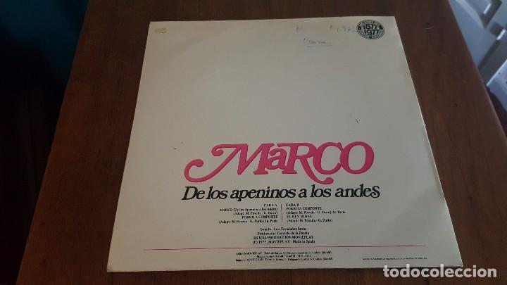 Discos de vinilo: MARCO. DE LOS APENINOS A LOS ANDES. - Foto 2