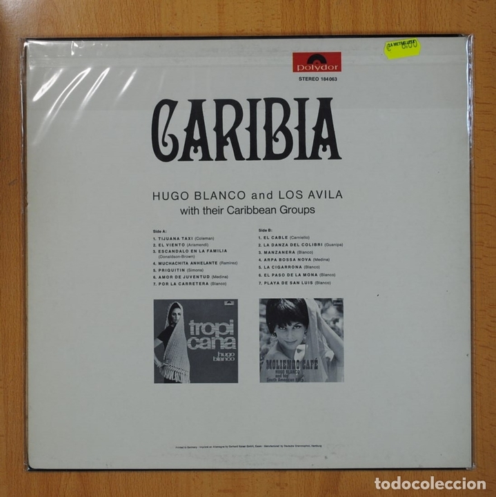 Discos de vinilo: HUGO BLANCO / LOS AVILA - CARIBIA - LP - Foto 2