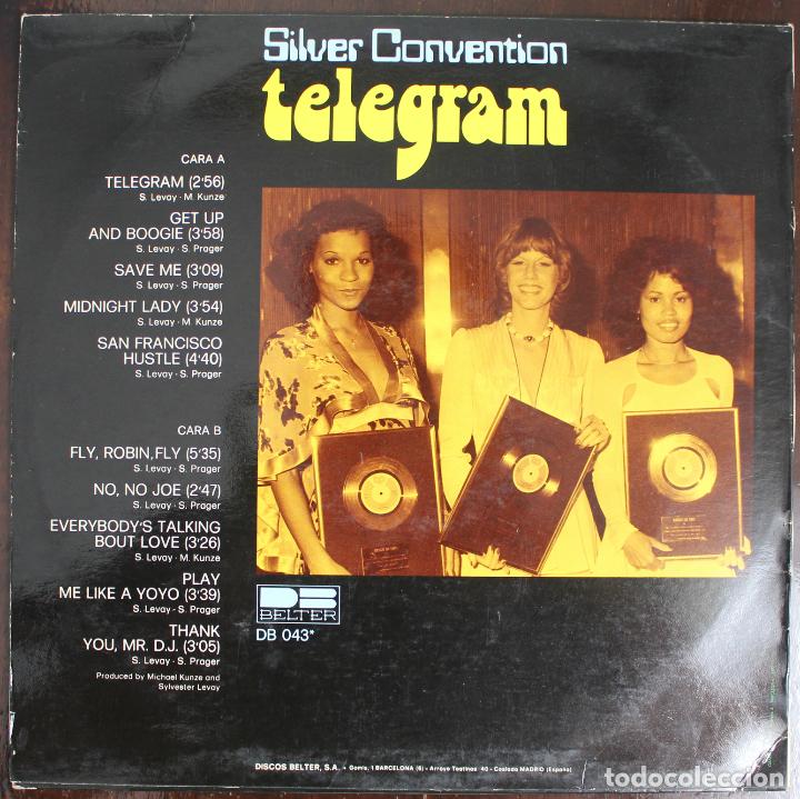 Discos de vinilo: Silver Convention - Telegram - 1977 - Belter - DB 043 - Vinilo - Foto 2
