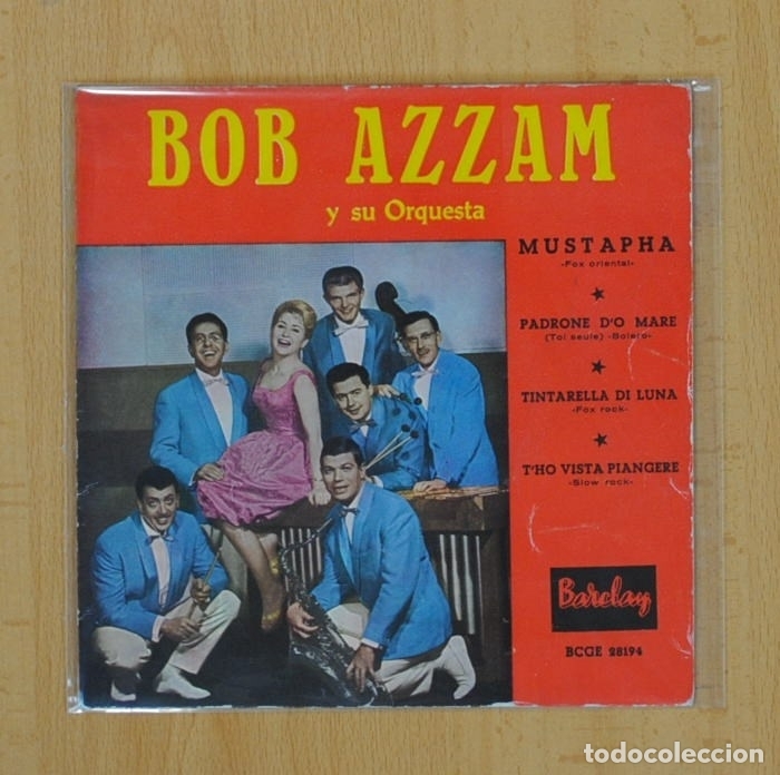 Discos de vinilo: BOB AZZAM - MUSTAPHA + 3 - EP - Foto 1