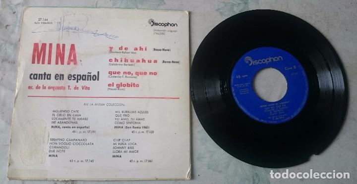 Discos de vinilo: Mina: Y de ahi + 3 (Discophon 1962) - Foto 2