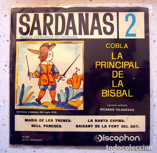 Discos de vinilo: EP. SINGLE . VINILO . SARDANAS . LA PRINCIPAL DE LA BISBAL . 2 . DISCOPHON - Foto 1