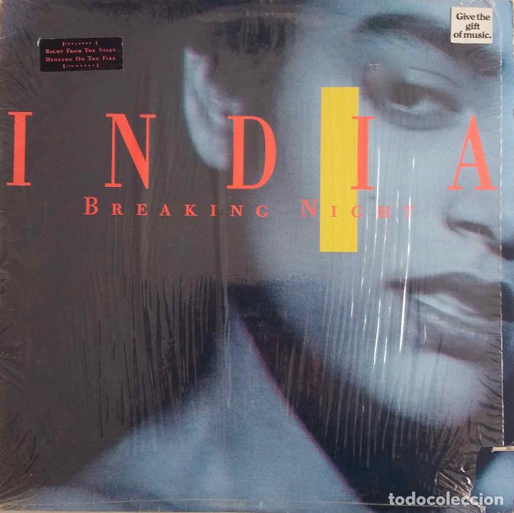 Discos de vinilo: INDIA. BREAKING NIGHT. LP USA CON FUNDA INTERIOR CON LETRAS - Foto 1