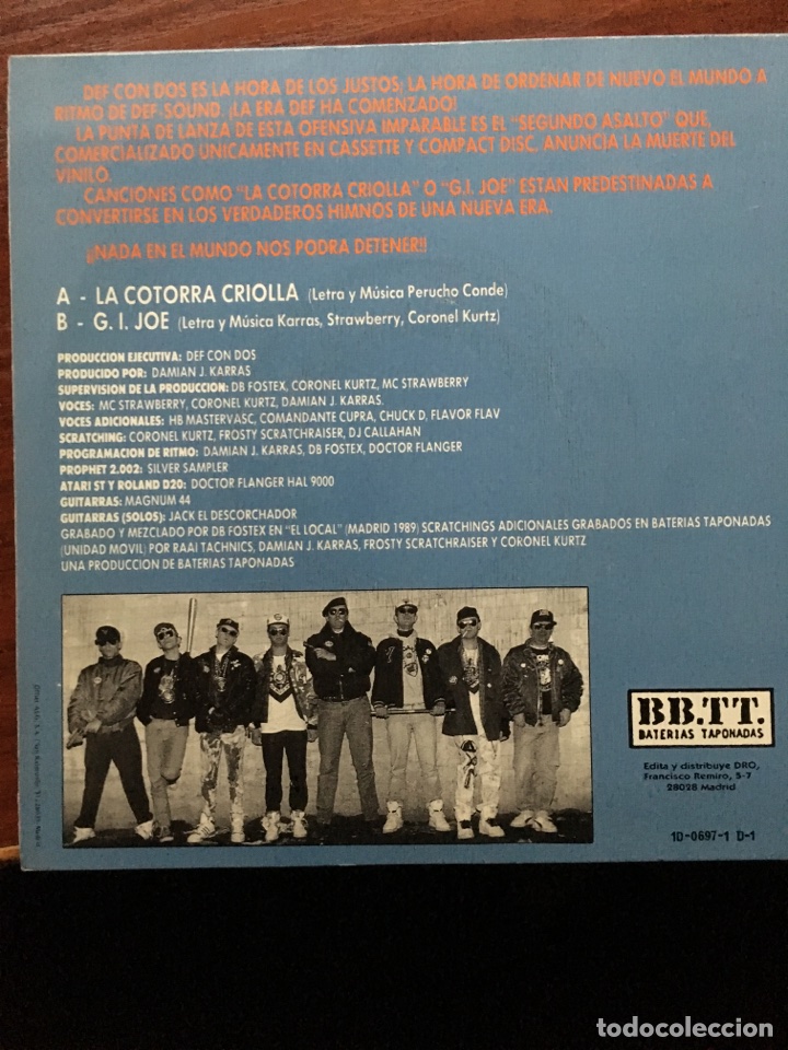 Discos de vinilo: DEF CON DOS- LA COTORRA CRIOLLA-1990-NUEVO - Foto 2