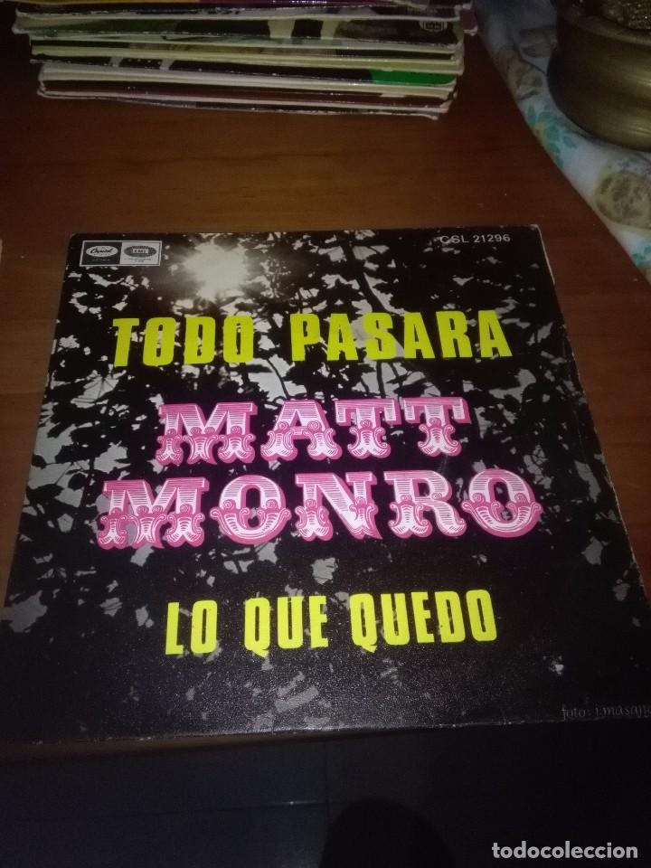 Discos de vinilo: MATT MONRO. TODO PASARA. LO QUE QUEDO. MB2 - Foto 1