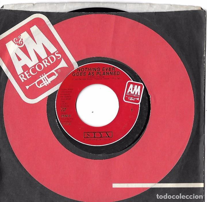Discos de vinilo: STYX: NOTHING EVER GOES AS PLANNED / NEVER SAY NEVER - Foto 1