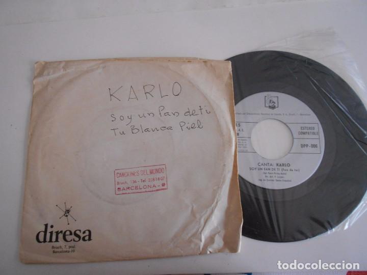 Disques de vinyle: KARLO-SINGLE TU BLANCA PIEL-SOY UN FAN DE TI-1973