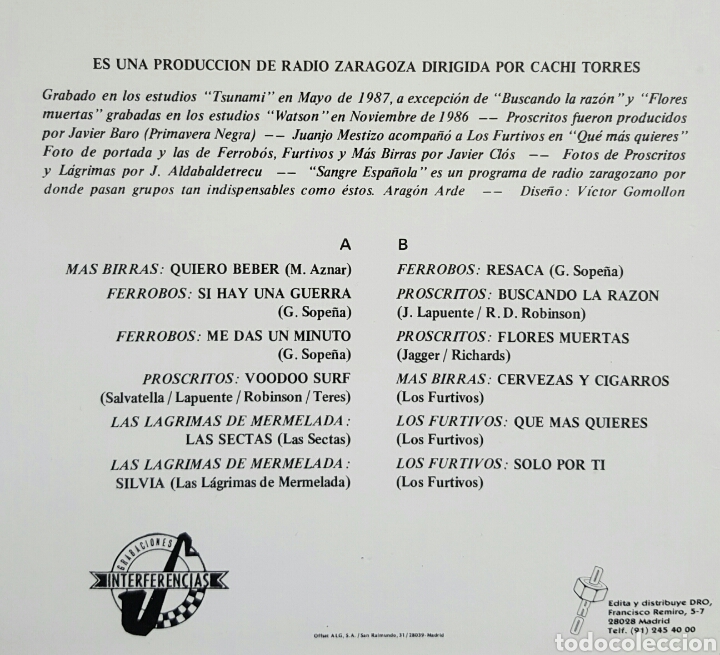 Discos de vinilo: Lp Sangre espa&ntilde;ola 1987 - Foto 5