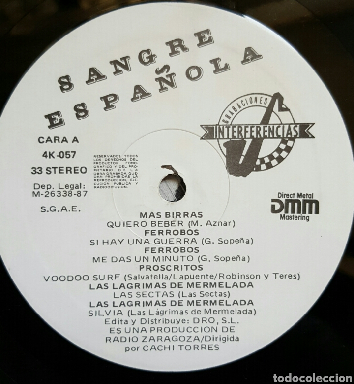 Discos de vinilo: Lp Sangre espa&ntilde;ola 1987 - Foto 7